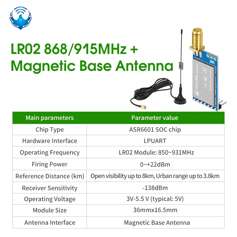LoRa Module LRO2 Product Kit ASR6601 433M Wireless Long Range 8km Spread Spectrum Transmission DIP for Smart Meter Reading - Image 13