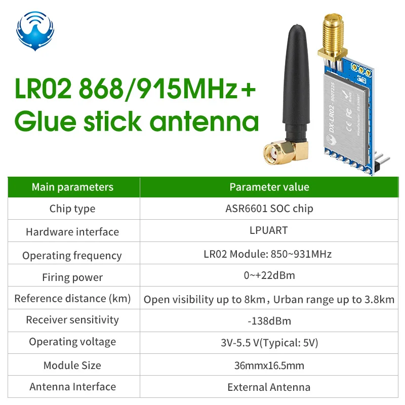 LoRa Module LRO2 Product Kit ASR6601 433M Wireless Long Range 8km Spread Spectrum Transmission DIP for Smart Meter Reading - Image 7