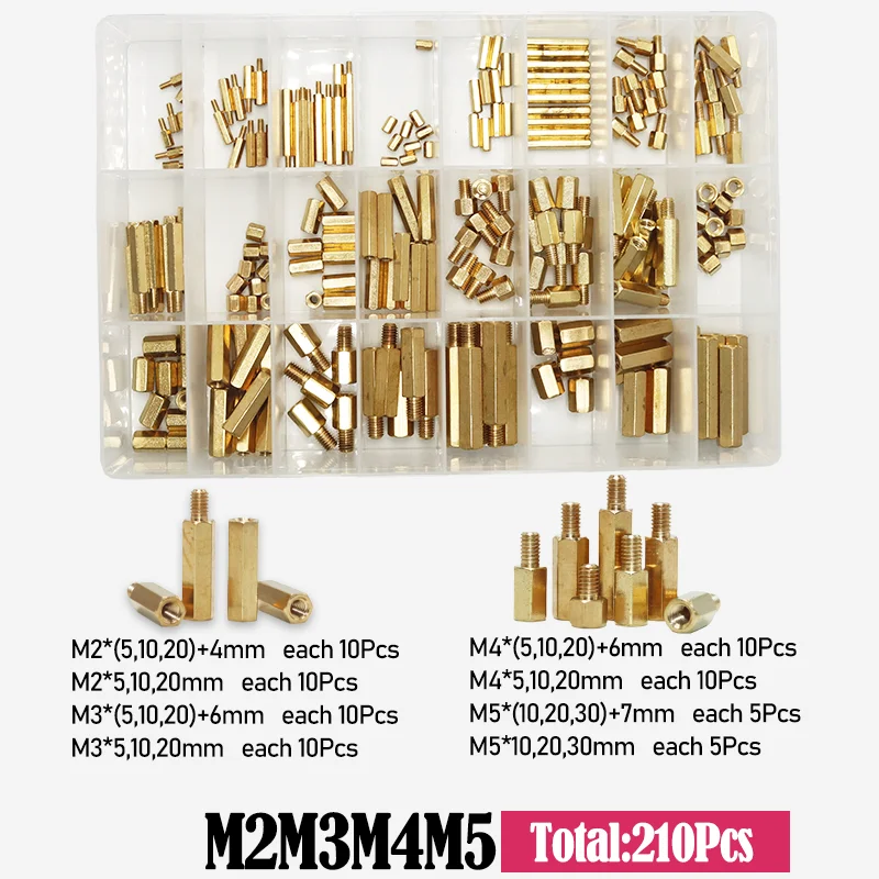 M2 M2.5 M3 M4 M5 Motherboard Standoffs Screws Nuts Kit for DIY Electronic PCB Circuit Hex Pillar Mount Male Female Brass Spacer - Image 13