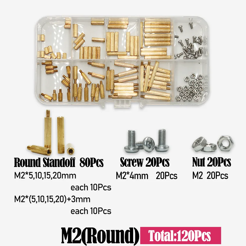 M2 M2.5 M3 M4 M5 Motherboard Standoffs Screws Nuts Kit for DIY Electronic PCB Circuit Hex Pillar Mount Male Female Brass Spacer - Image 7