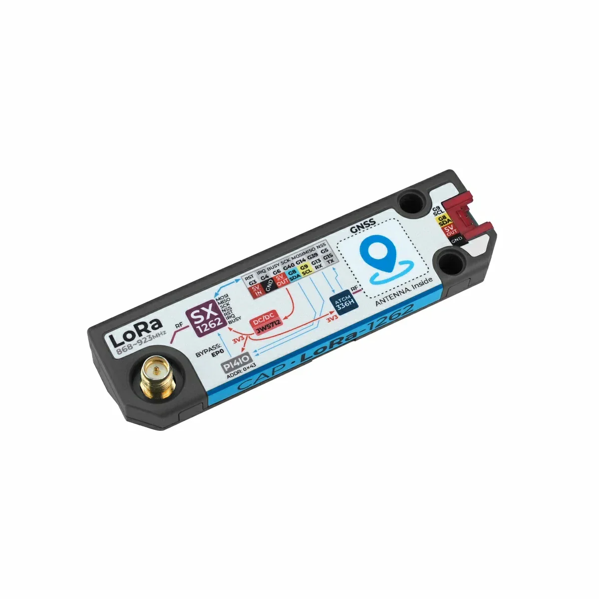 M5Stack Cap LoRa-1262 for Cardputer Adv SX1262 LoRa Module Frequency 868 to 923 MHz SMA Antenna Support GNSS Global Positioning - Image 3