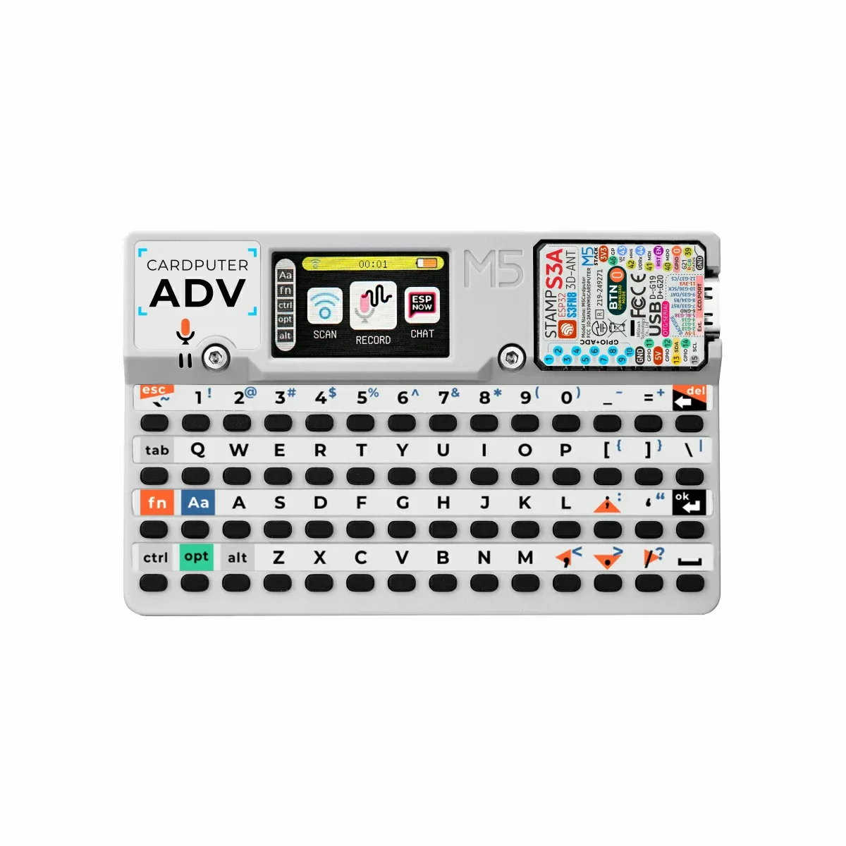 M5Stack Cardputer Adv Programmable Computer StampS3A IoT Controller 56Key Keyboard Card Microcontrolle Development Kit - Image 3