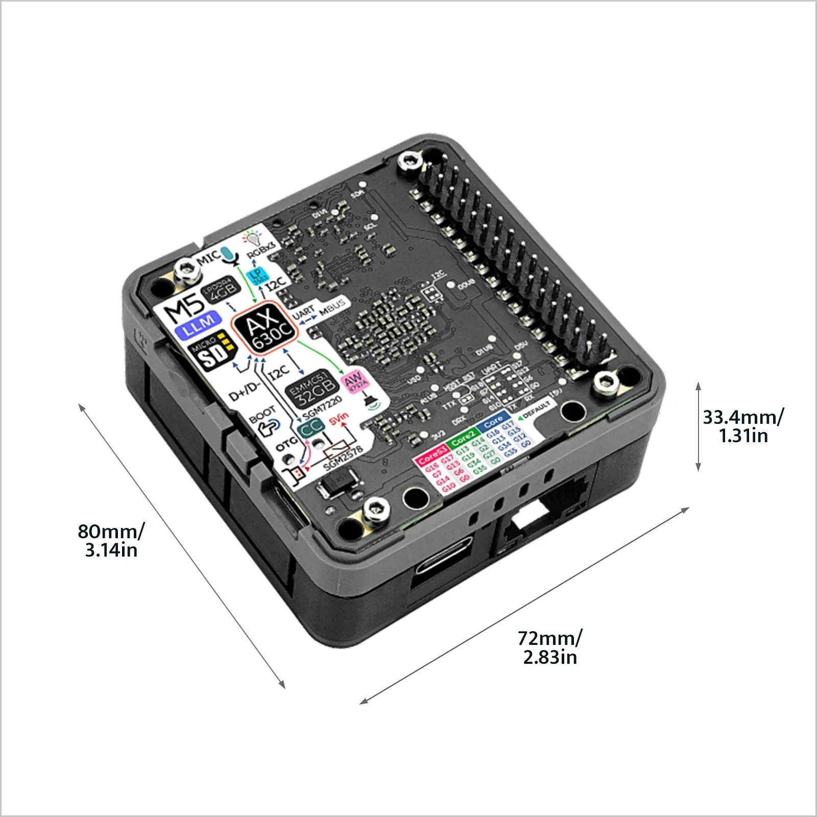 M5stack Official LLM (Large Language Model) Module (AX630C)  Edge AI Development Board Suitable for Offline Model Operation - Image 3