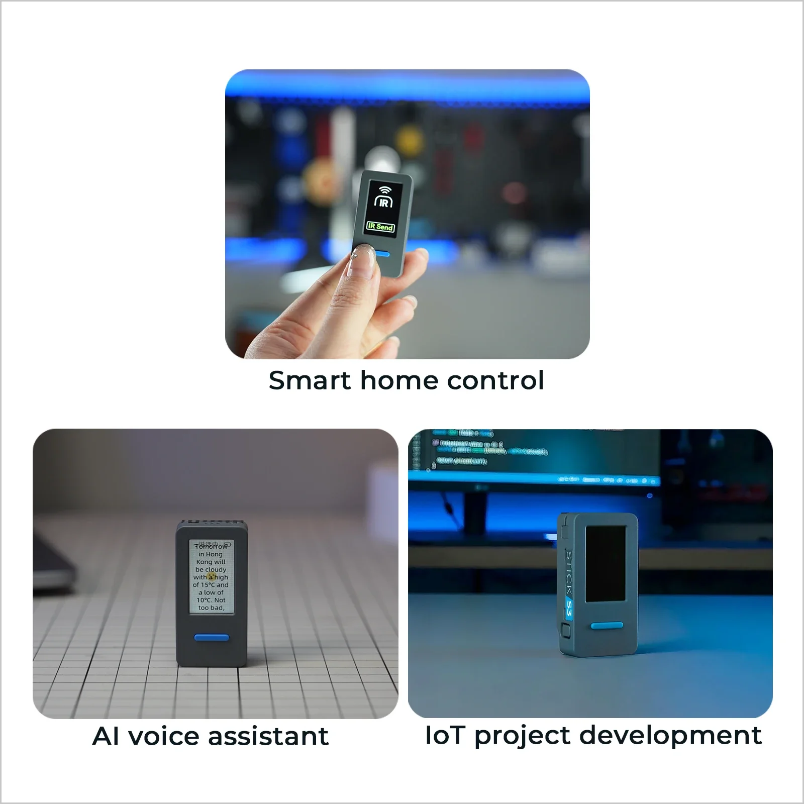 M5Stack StickS3 High-Performance Programmable Controller for Remote Control IoT Applications Ideal for Smart Home Control - Image 5