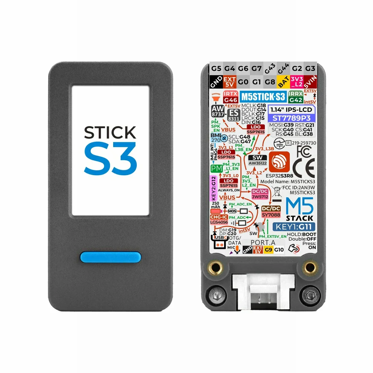 M5Stack StickS3 StickC PLUS2 Upgraded Version ESP32-S3 8MB Programmable Controller BT WiFi For IoT Project Development - Image 15
