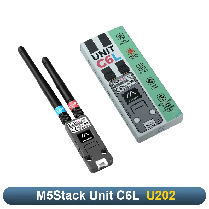 M5Stack Unit C6L LoRa Communication Unit ESP32-C6 Wi-Fi 6 & SX1262 868-923MHz Supports Meshtastic with OLED for IoT - Image 7
