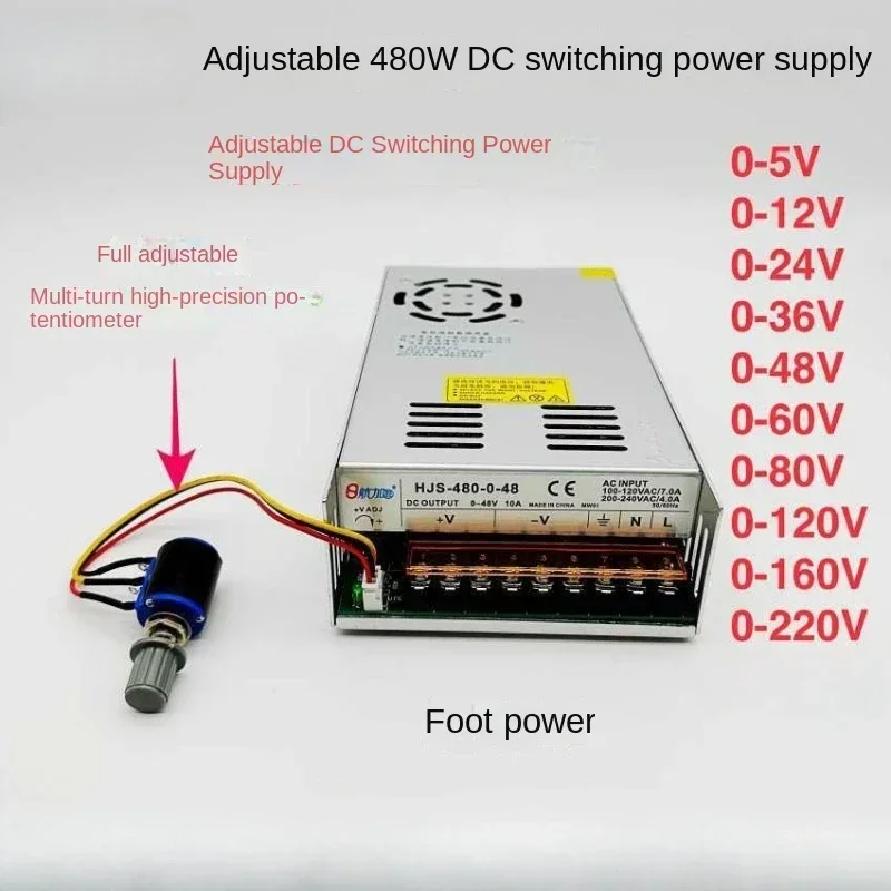 Manufacturer direct sales dual digital display 440W480W switch power supply 0-48V60V-80V-120V-160V-220V adjustable - Image 5