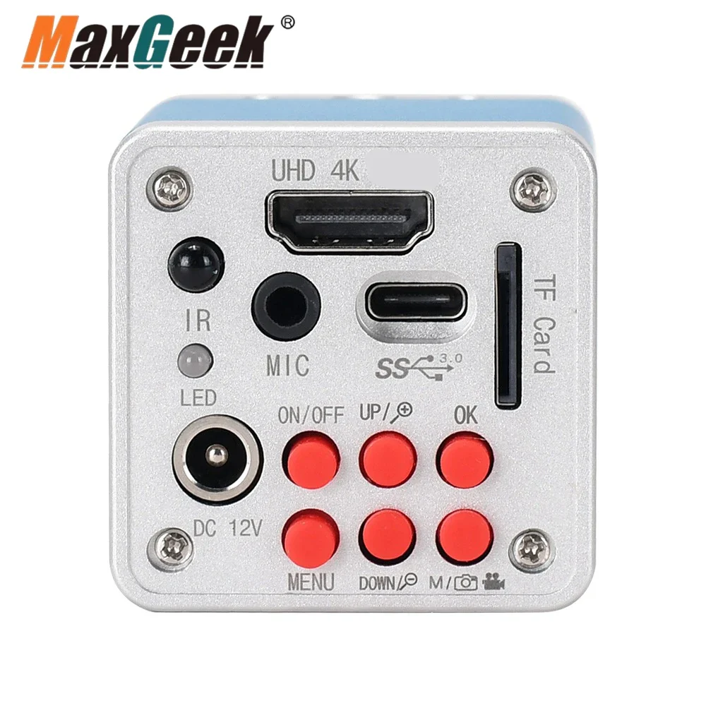 Maxgeek HAYEAR HY-6110 4K UHD Digital Microscope Camera HDMI-compatible Camera USB Industrial Electronic Camera With 32G TF Card - Image 3