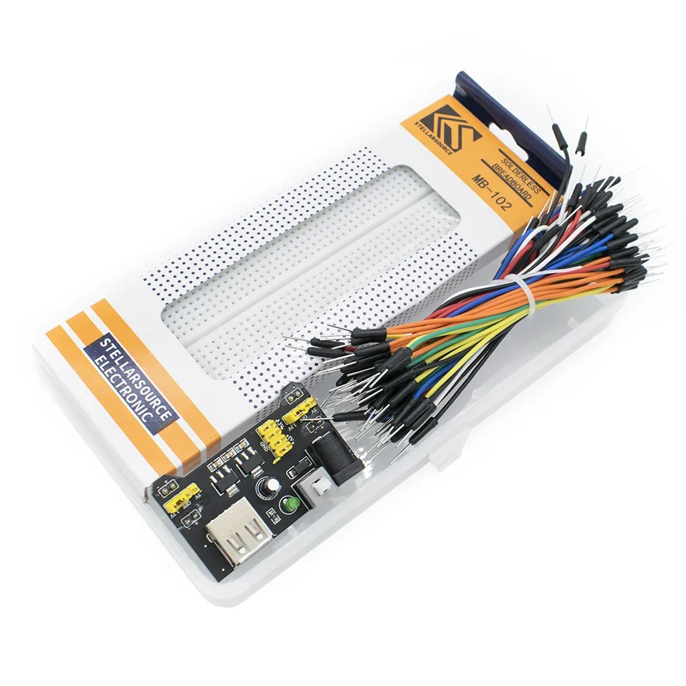 MB-102 Breadboard 400 830 Points Solderless PCB Prototype Board MB102 Power Module 65 Flexible Jumper Wires Test Develop DIY Kit - Image 4