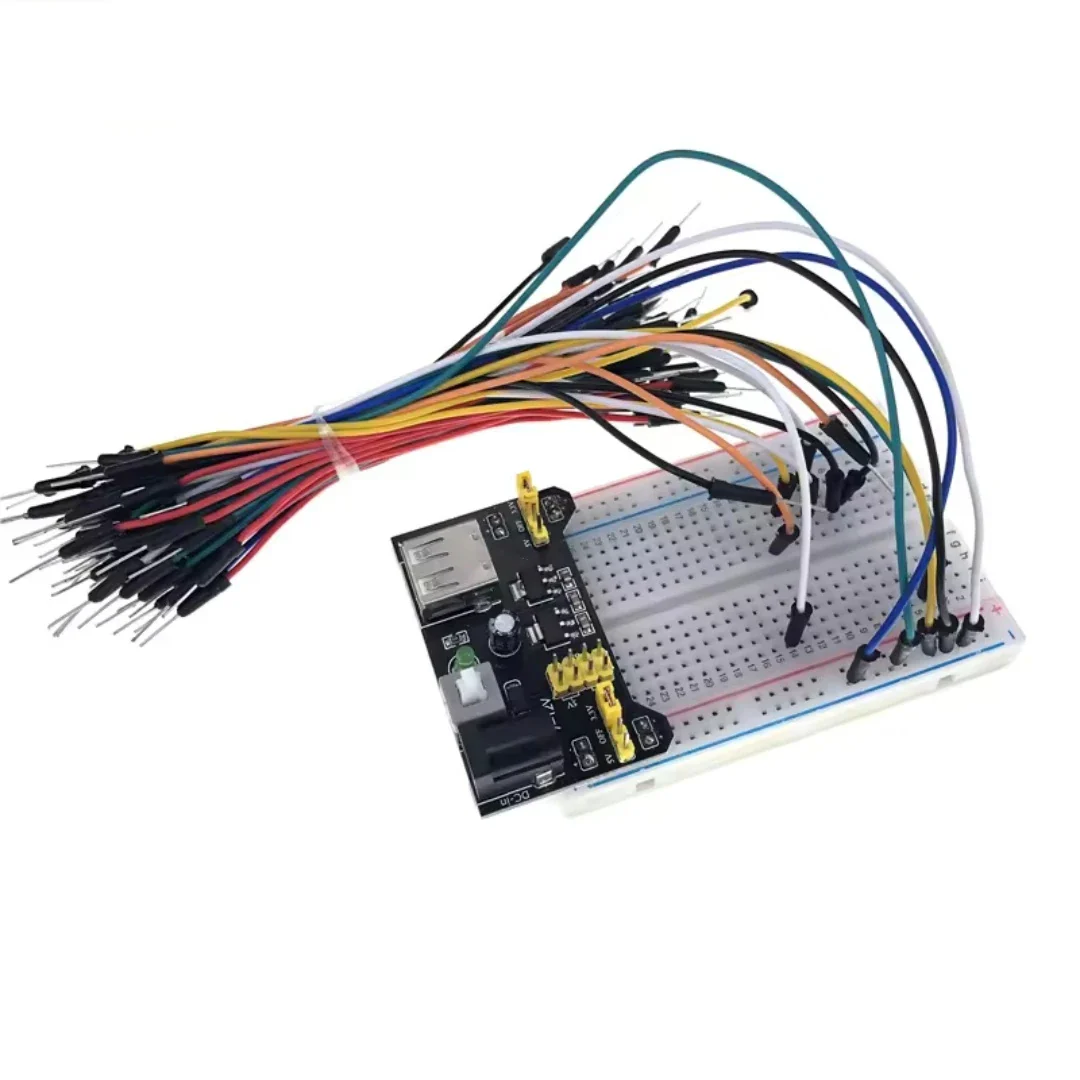 MB-102 Breadboard 400 830 Points Solderless PCB Prototype Board MB102 Power Module 65 Flexible Jumper Wires Test Develop DIY Kit - Image 8