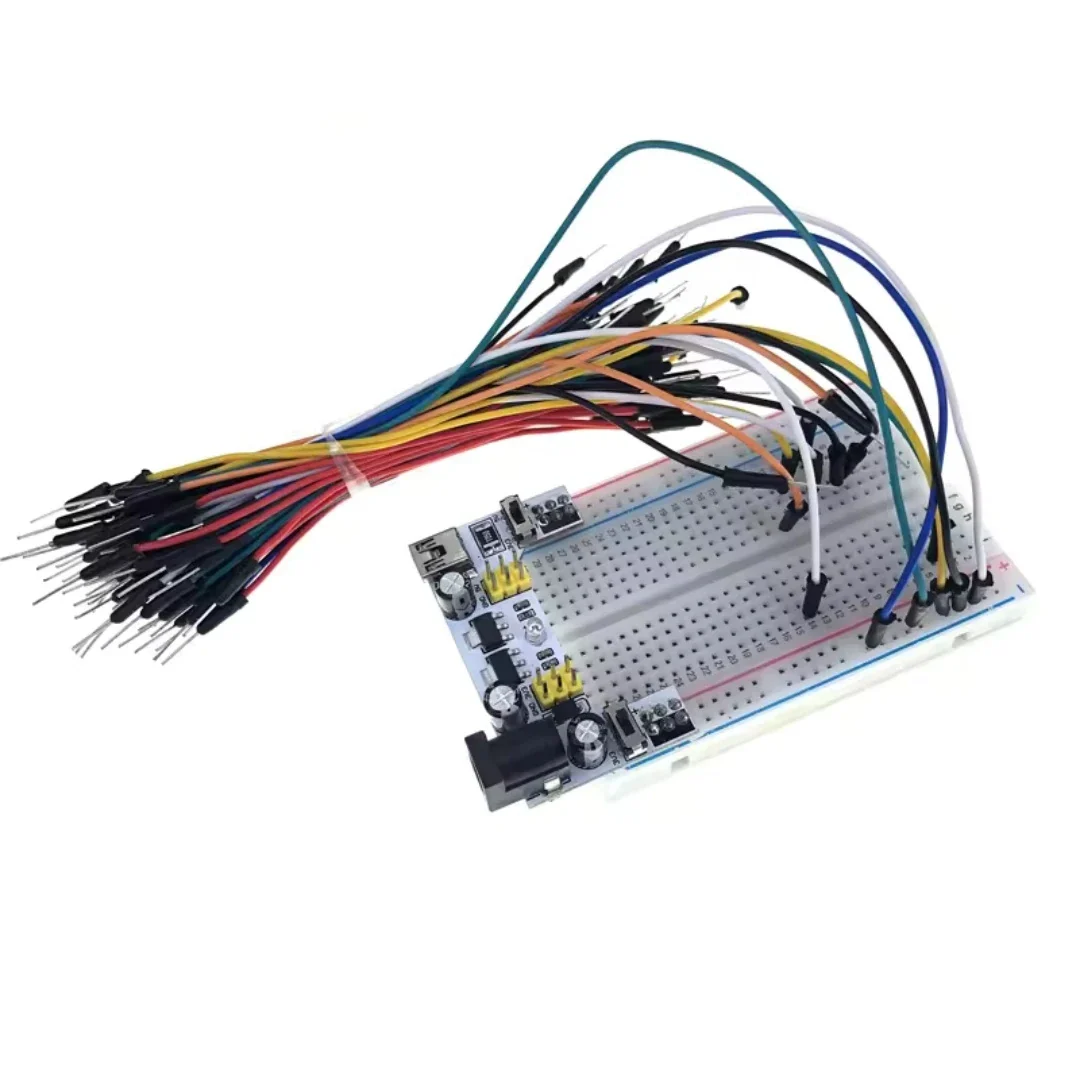 MB-102 Breadboard 400 830 Points Solderless PCB Prototype Board MB102 Power Module 65 Flexible Jumper Wires Test Develop DIY Kit - Image 9
