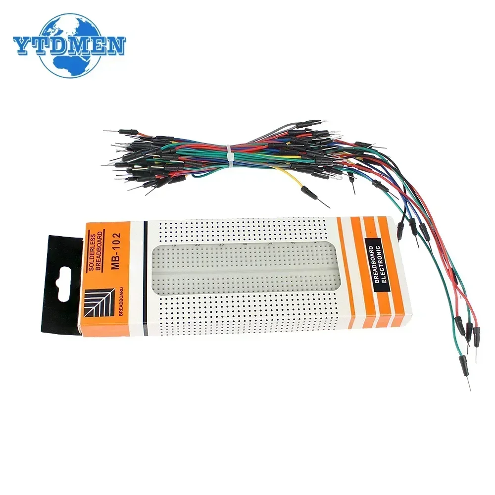 MB102 Breadboard Power Module 3.3V/5V MB-102 830 Points Prototype Bread Board +65pcs Jumper Wires DIY for Arduino Kit - Image 11