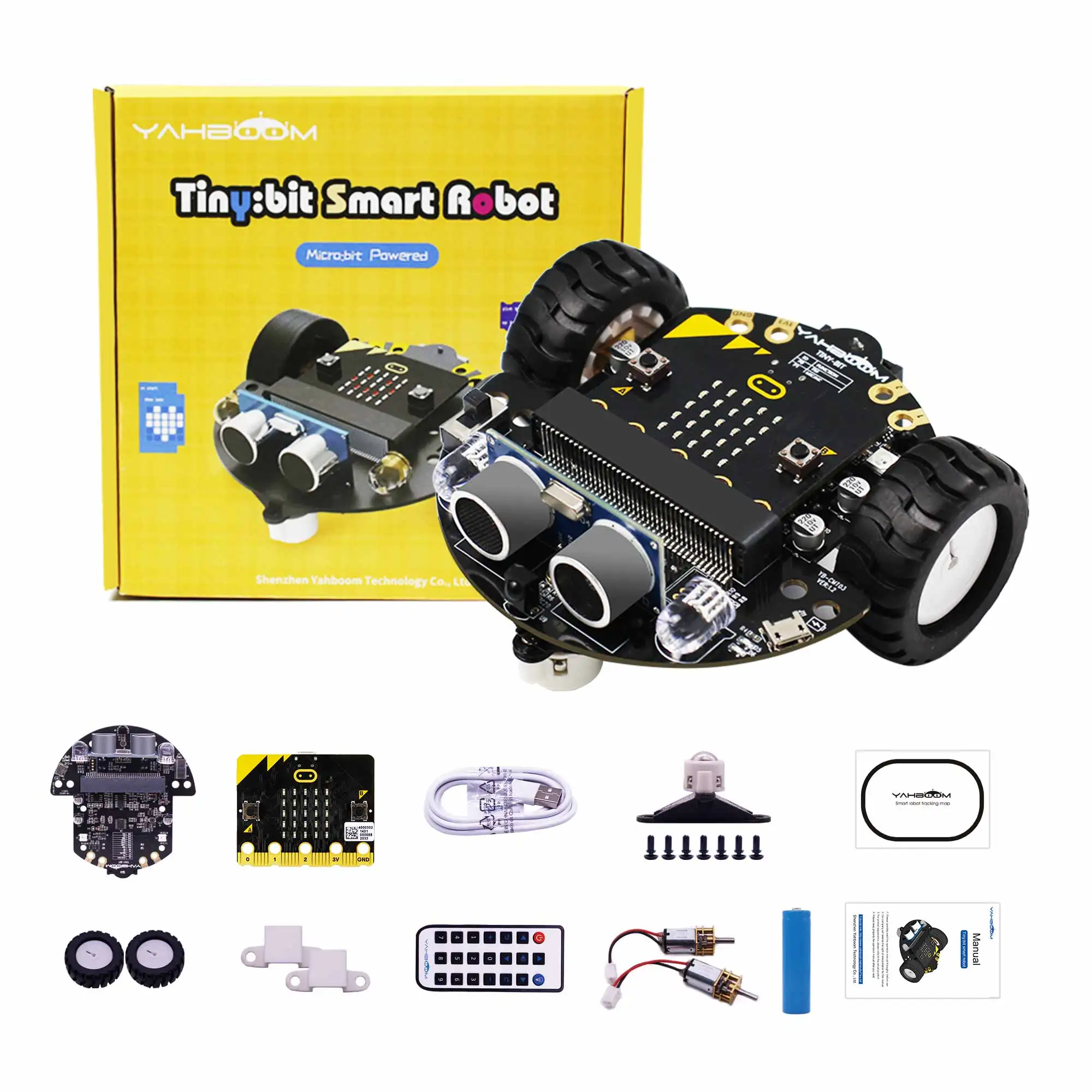 Micro:Bit V2 Smart Mini Robot Car Kit Coding for Kids Programming Building Set Learning Educational STEM DIY Electronic Project - Image 4