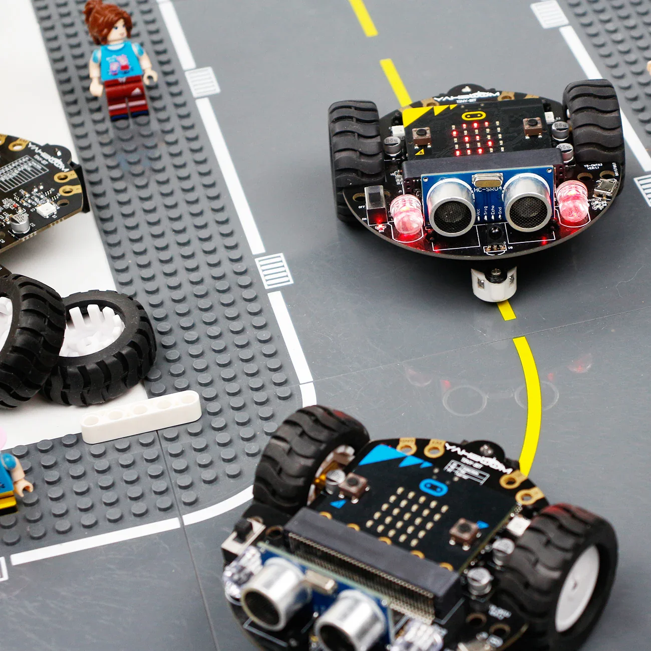 Micro:Bit V2 Smart Mini Robot Car Kit Coding for Kids Programming Building Set Learning Educational STEM DIY Electronic Project - Image 6