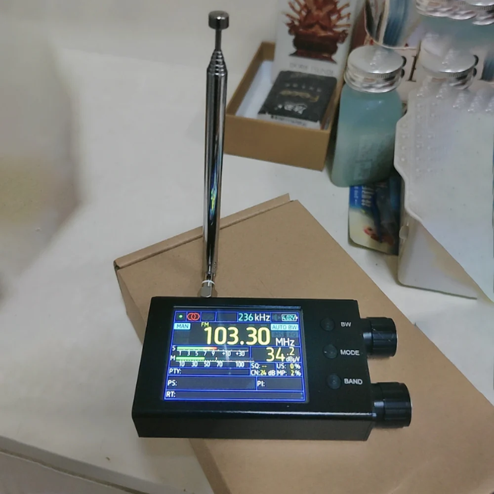 Mini Black Portable TEF6686 Full Band  FM/LW/MW/SW Radio Receiver  2.4" touch Screen - Image 6