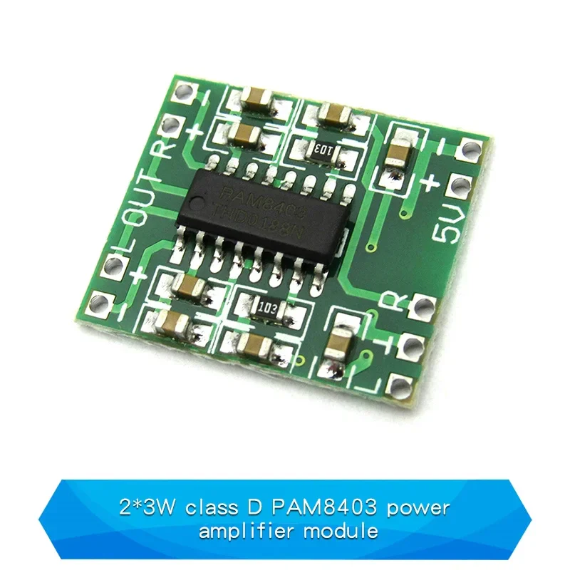 Mini PAM8403 DC 5V Digital Small Power Amplifier Board Modulediy 2.5～5V USB Power Supply 2 * 3W Volume Control with Potentionmet - Image 7