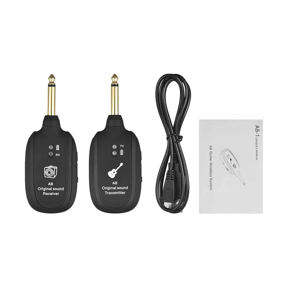 Miwayer A8 Wireless Guitar System Built in 4 Channels Wireless Guitar Transmitter Receiver for Electric Guitar Bass Violin - Image 6