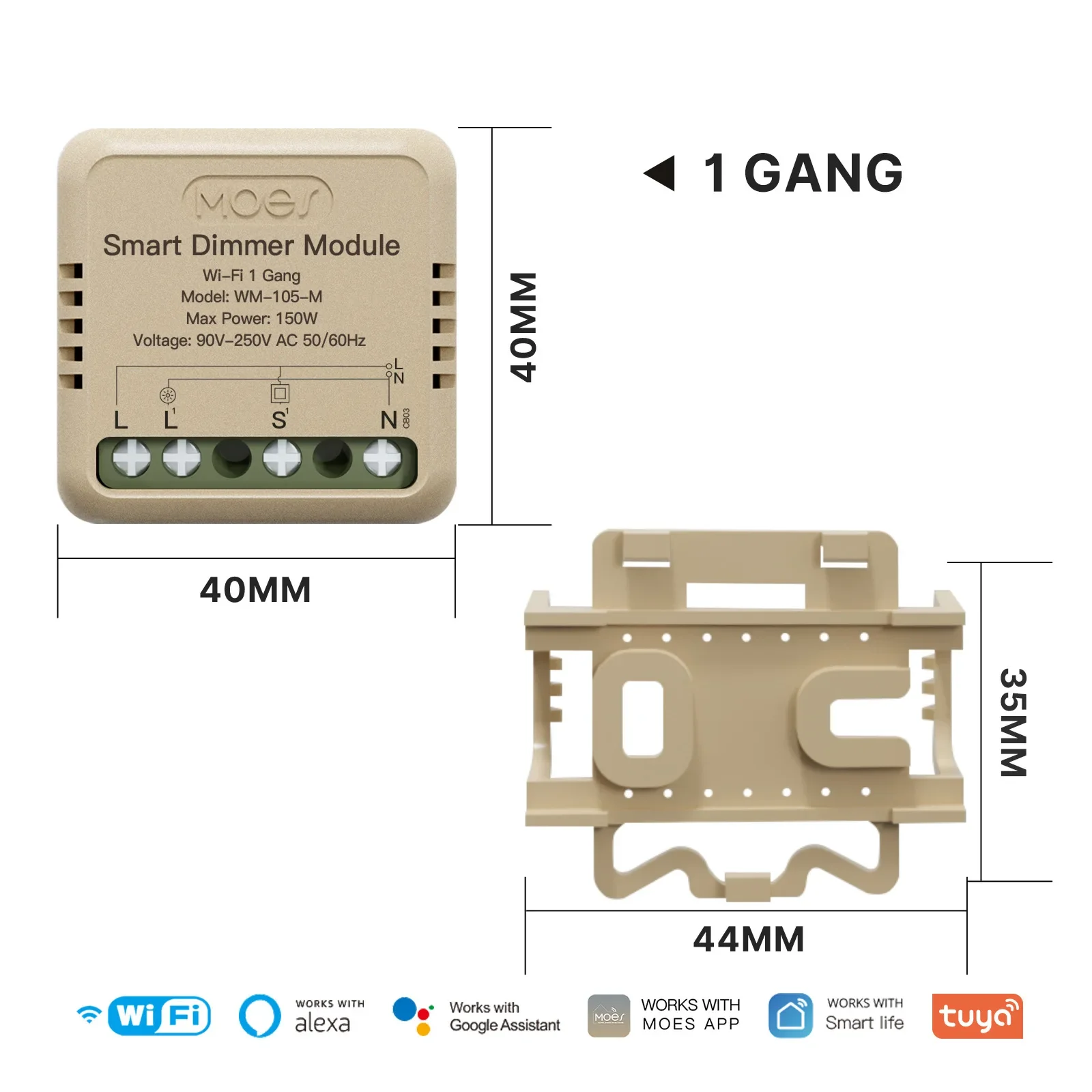 MOES Tuya Mini WiFi/Zigbee Smart Switch/Dimmer Module DIY Module Light Switch 1/2 Gang Remote Control Work Alexa Google Home - Image 13