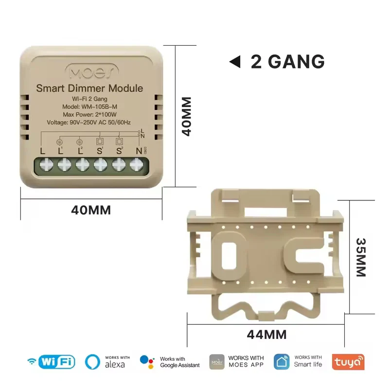 MOES Tuya Mini WiFi/Zigbee Smart Switch/Dimmer Module DIY Module Light Switch 1/2 Gang Remote Control Work Alexa Google Home - Image 14