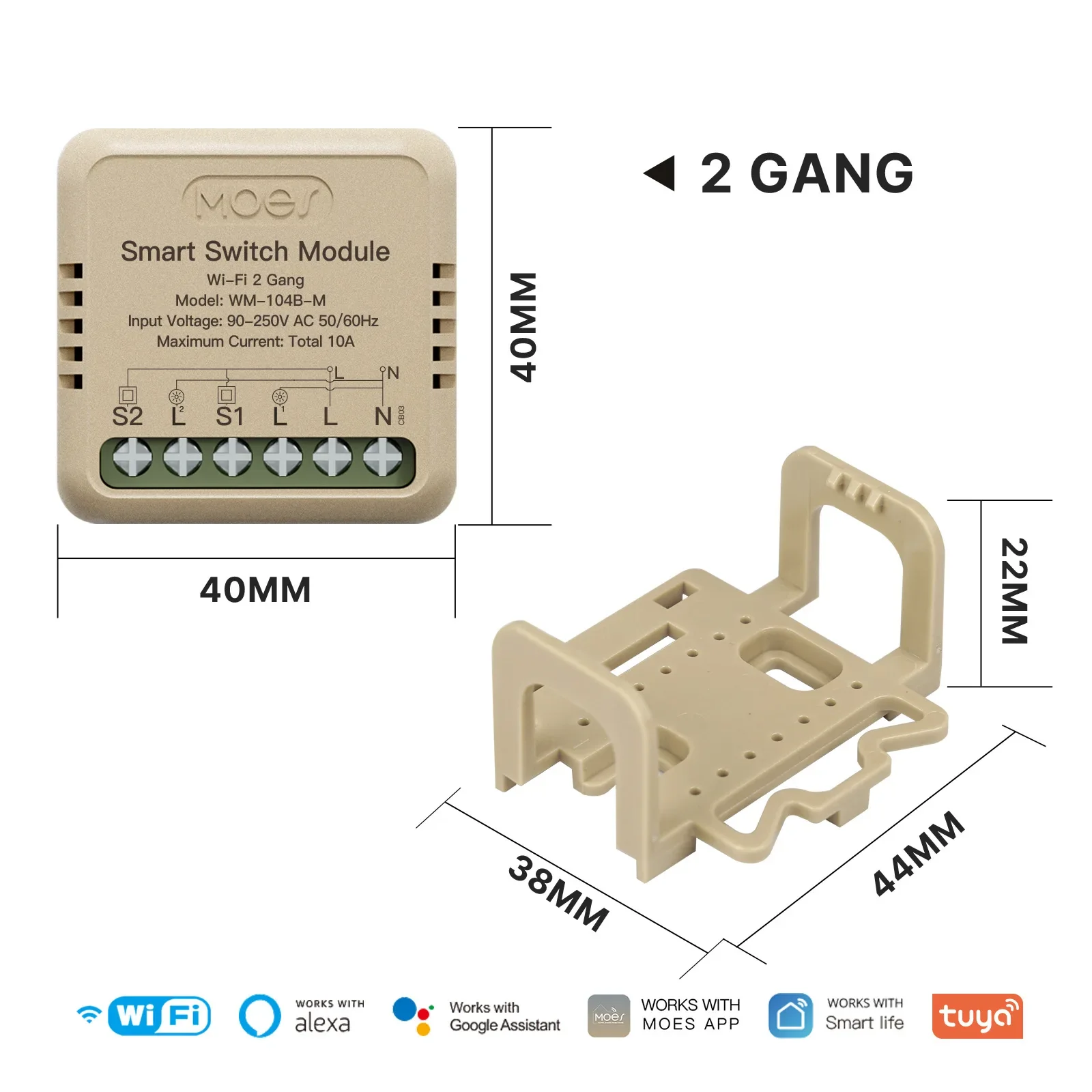 MOES Tuya Mini WiFi/Zigbee Smart Switch/Dimmer Module DIY Module Light Switch 1/2 Gang Remote Control Work Alexa Google Home - Image 15
