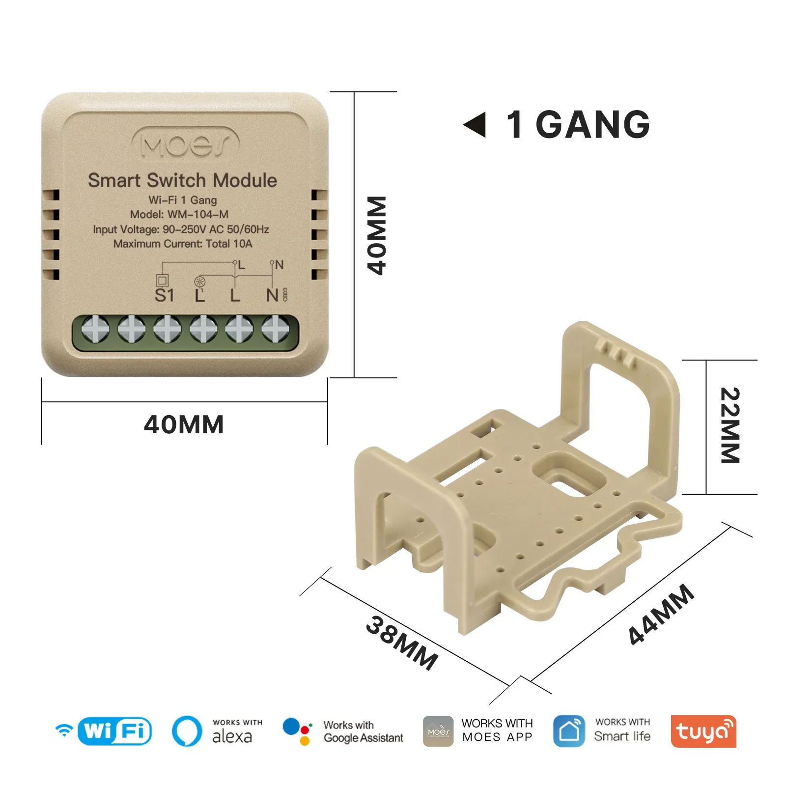 MOES Tuya Mini WiFi/Zigbee Smart Switch/Dimmer Module DIY Module Light Switch 1/2 Gang Remote Control Work Alexa Google Home - Image 8