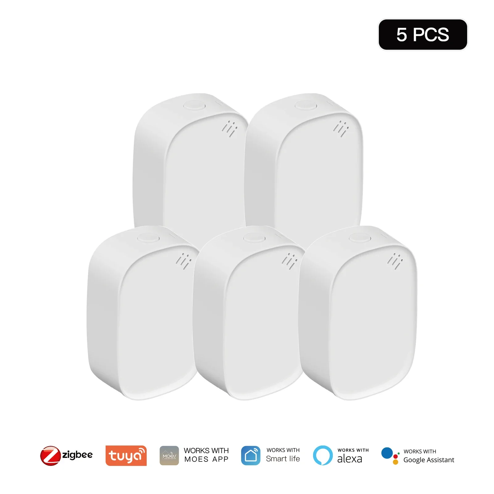 MOES Tuya Zigbee Smart Temperature Humidity Sensor Indoor Hygrometer APP Monitoring Works With Alexa Google Home Battery Powered - Image 9