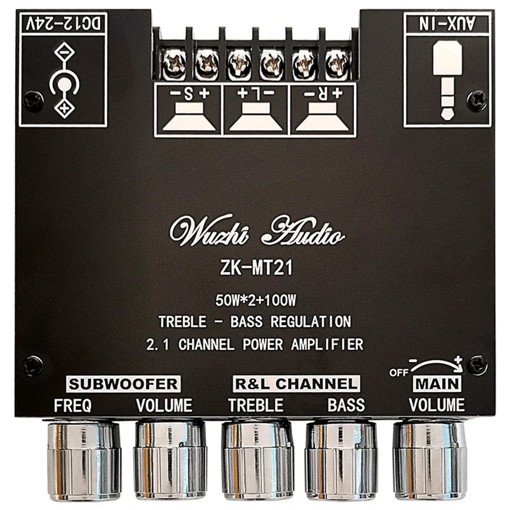 MT21 2.1 Channel Bluetooth 5.0 Subwoofer Amplifier Board 50WX2+100W Power Audio Stereo Amplifier Board Bass AMP AUX - Image 7