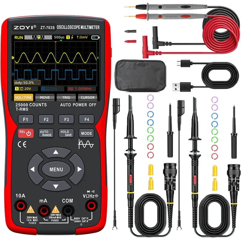 Multi-instrument dual-channel oscilloscope ZT-703S multi-function multimeter signal generator three-in-one high precision - Image 7