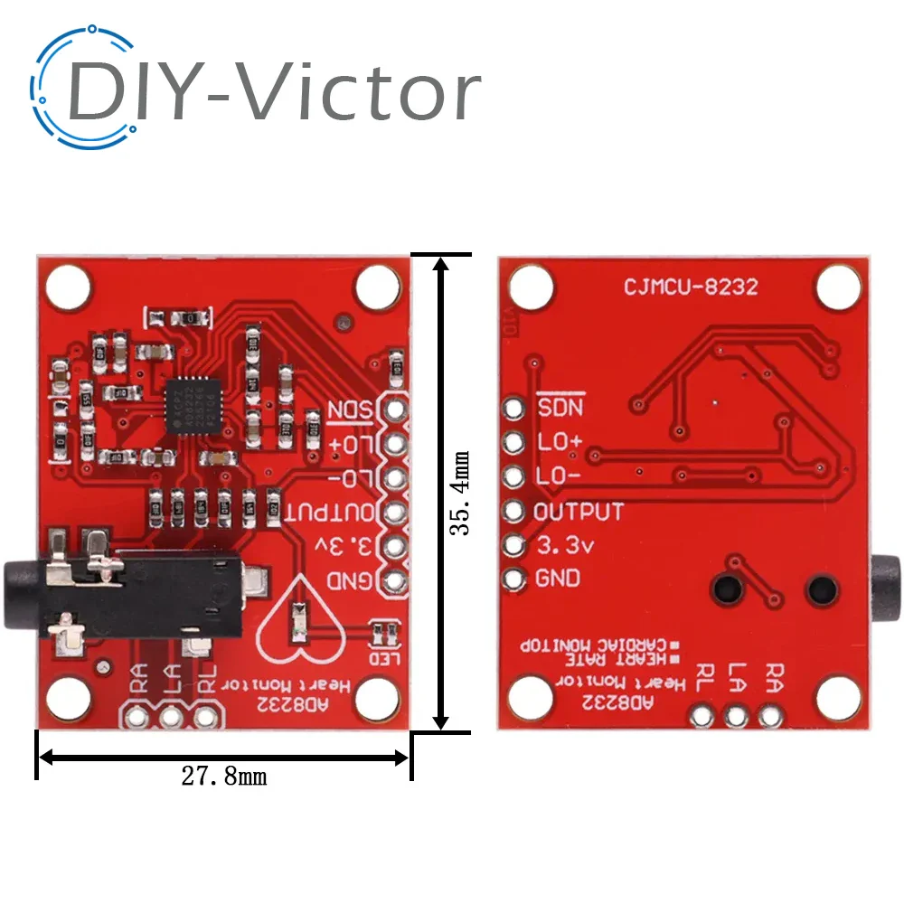 Muscle signal sensor EMG Sensor Ecg module AD8232 ecg measurement pulse heart ecg monitoring sensor kit for Arduino UNO R3 - Image 4