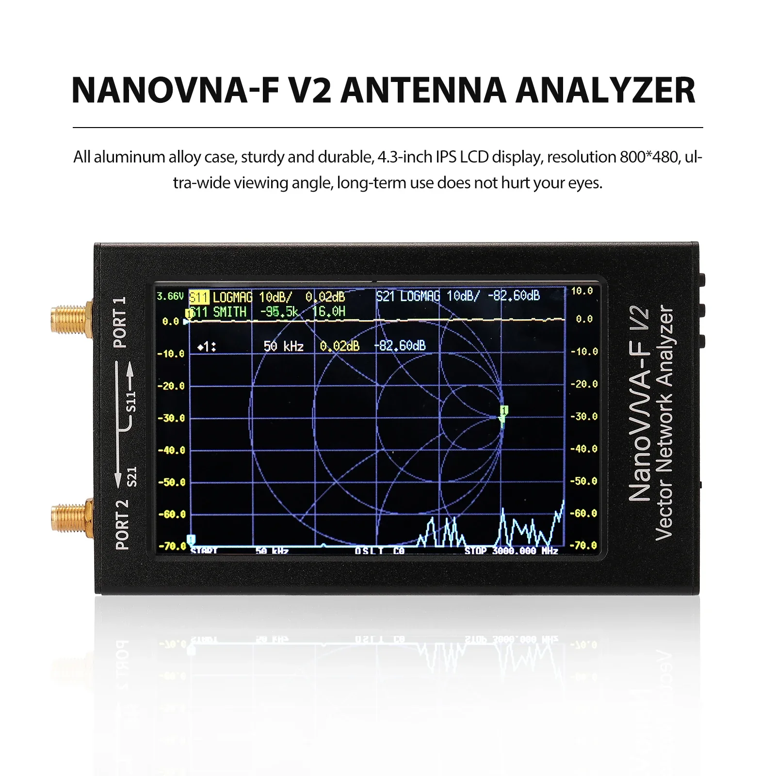 NanoVNA-F V2 4.3 Inch IPS LCD Display Vector Network Analyzer S-A-A-2 Antenna Analyzer Short Wave HF VHF UHF - Image 3