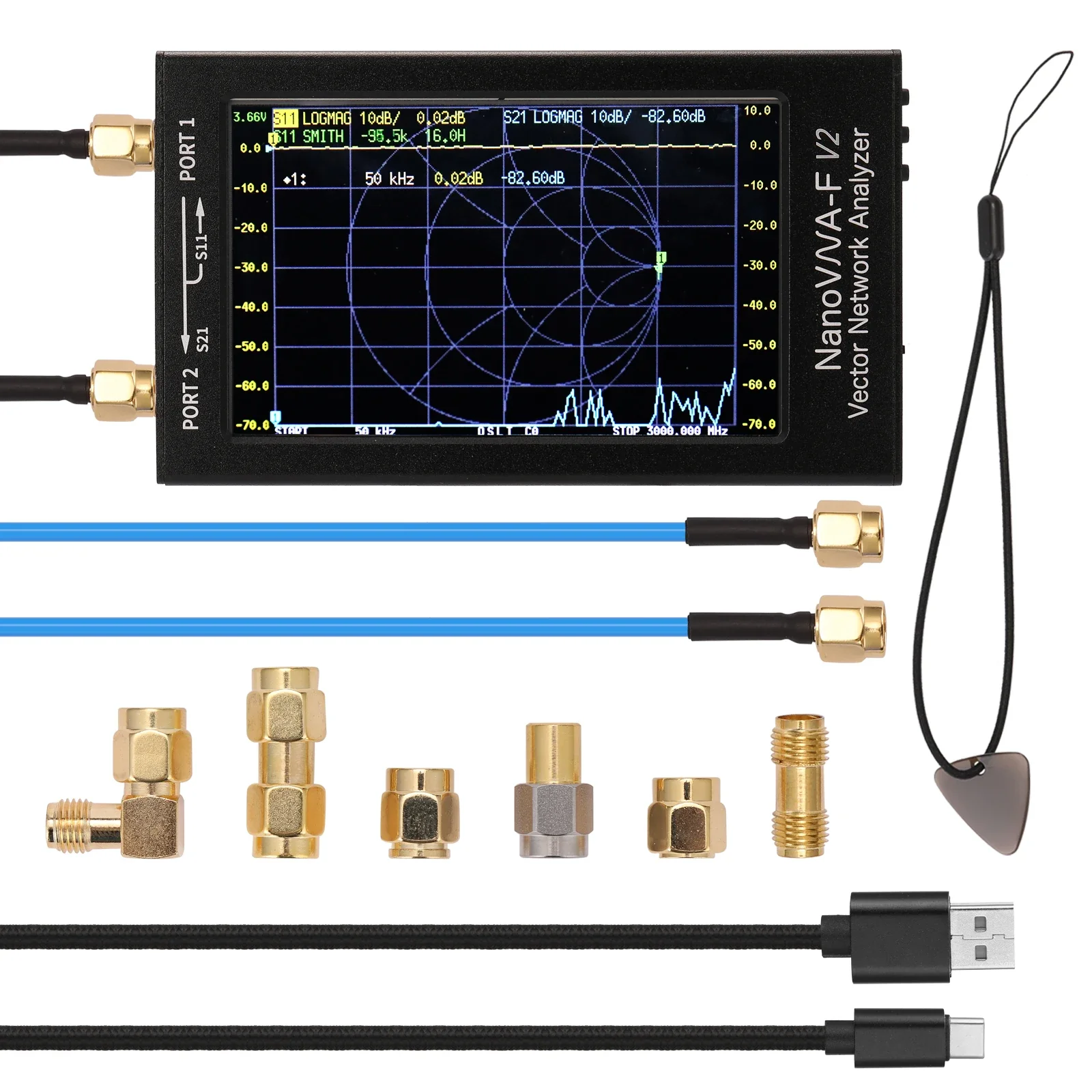 NanoVNA-F V2 4.3 Inch IPS LCD Display Vector Network Analyzer S-A-A-2 Antenna Analyzer Short Wave HF VHF UHF - Image 4