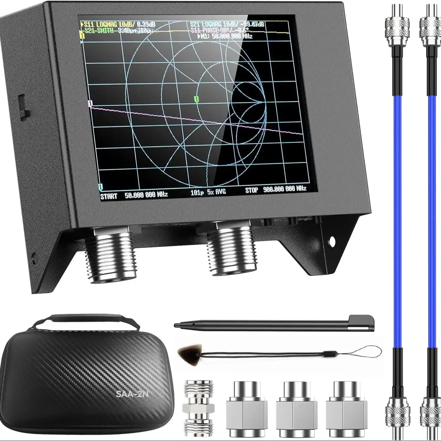 NanoVna SAA-2N VNA Antenna Analyzer 50KHz -3GHz Vector Network Analyzer 4" inch LCD,HF VHF UHF Measuring S Parameters - Image 7
