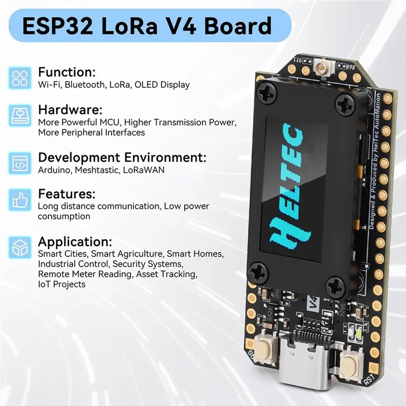 [NEW A09R!】 Heltec Lora 32 V4 Meshtastic GPS ESP32 SX1262 Dev-Board 0.96Inch OLED Screen Mesh Network Wifi Lora BLE Dev-Board - Image 5