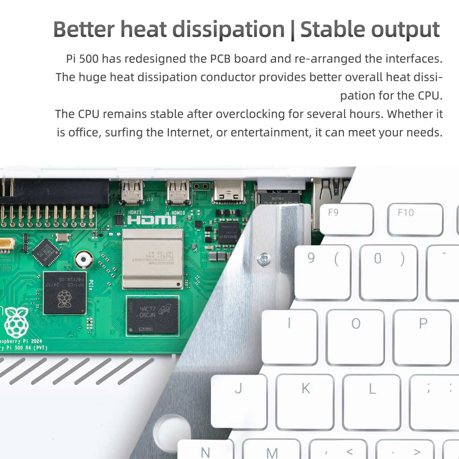 New Raspberry Pi 500 Official Keyboard Powerful Computer Kit Mainboard All in One Programming Built Into Quad-core Arm Processor - Image 3