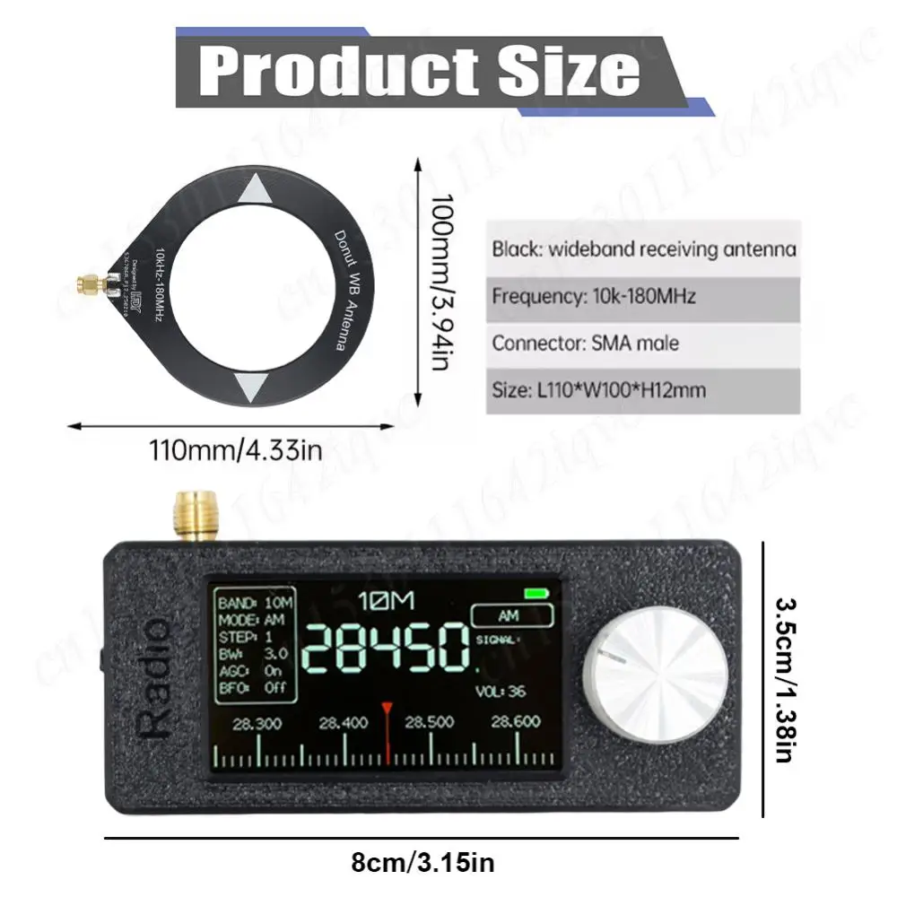 New SI4732 0.5-108mhz Pocket Mini Radio LSB USB AM FM All Band Radio Receiver with Antenna FM/AM Radio HF SW MW VHF Radio - Image 6