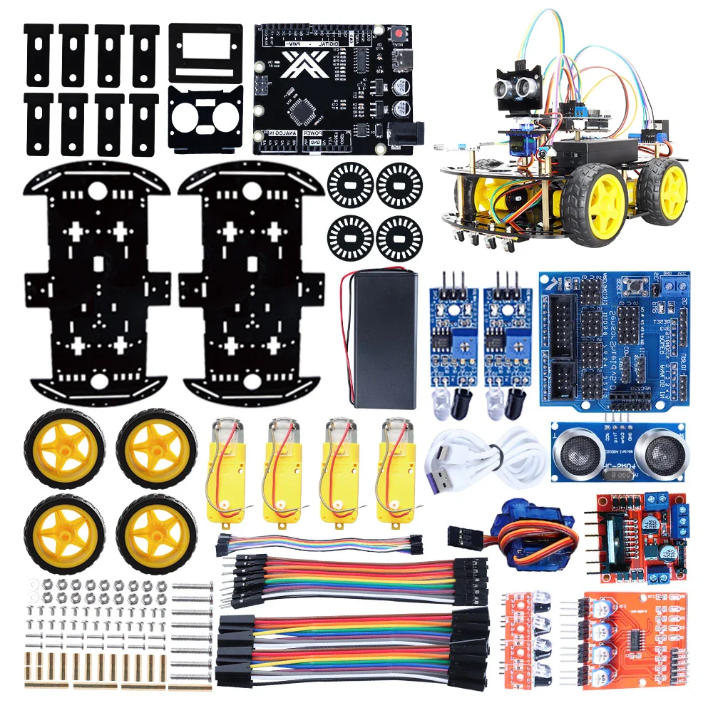New Smart Robot Car Coding Kit for Arduino Programming Great Fun Education Learning Robotic Complete Automation Kit For Projects - Image 6