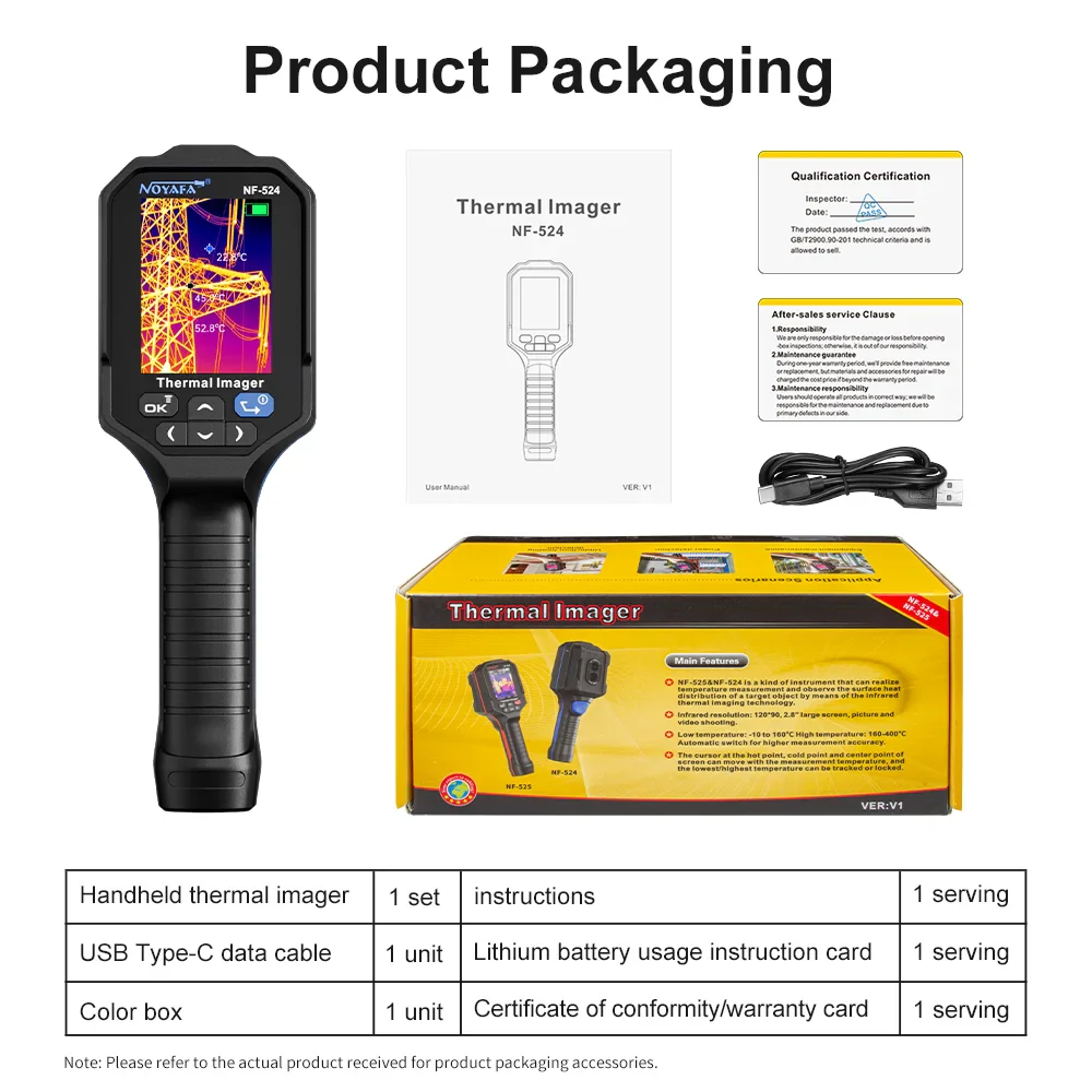 NOYAFA NF-524 Thermal Imaging Camera For Water Pipe Leak and Power Electrical 120*90 Handheld Infrared Thermal Imager - Image 2