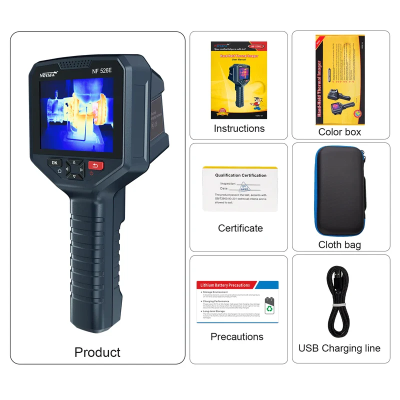 NOYAFA NF 526E Thermal Imaging Camera For Industrial Inspection Repaire Floor Heating HD 256 X 192 Pix  Infrared Thermal - Image 6