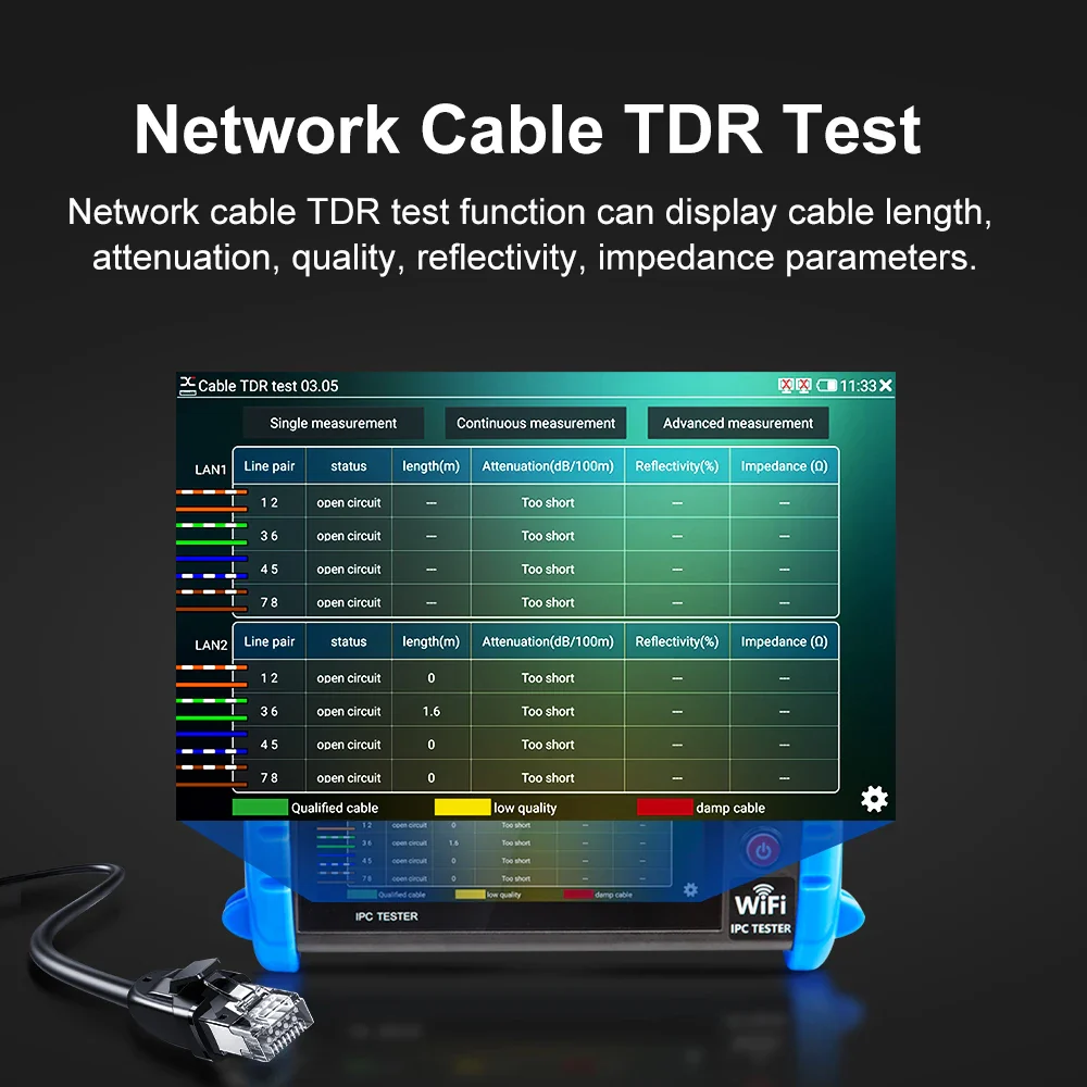 NOYAFA NF-722 ATCHS IPC CCTV Tester 7 Inch 4K Multi 8MP AHD CVI TV SDI Hdmi 1080P Input Out IP Camera Monitor Cftv IP Tester - Image 4