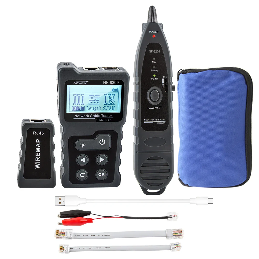 NOYAFA NF-8209 Cable Tester Measure Length Lan POE Scan Test LCD Display Wire Checker Cable Wiremap Cable Tracker Network Tools - Image 6