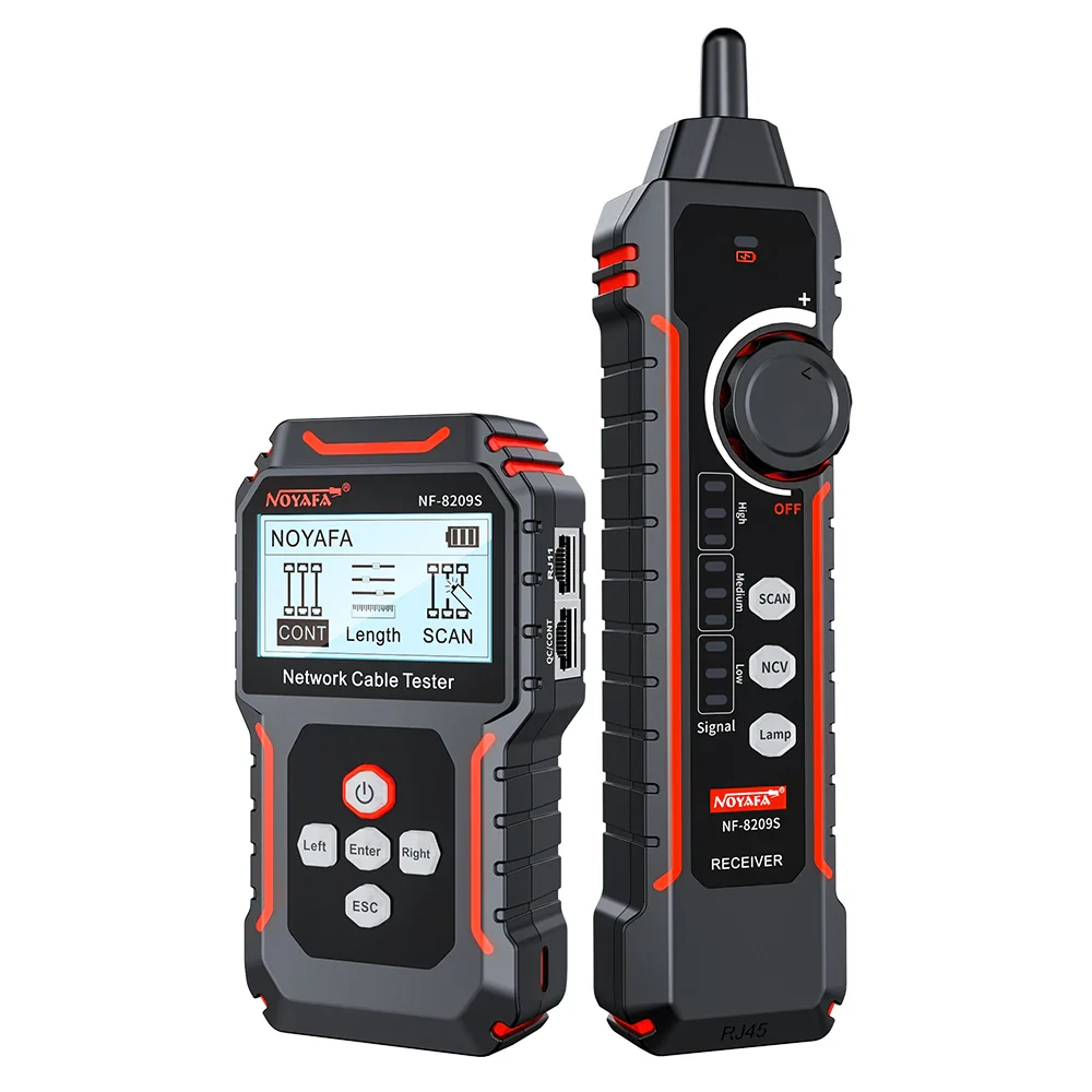 Noyafa NF-8209S Network Cable Tester Measure Length POE LAN Cable Test LCD Display Scan Cable Wiremap Wire Tracker Network Tools - Image 7