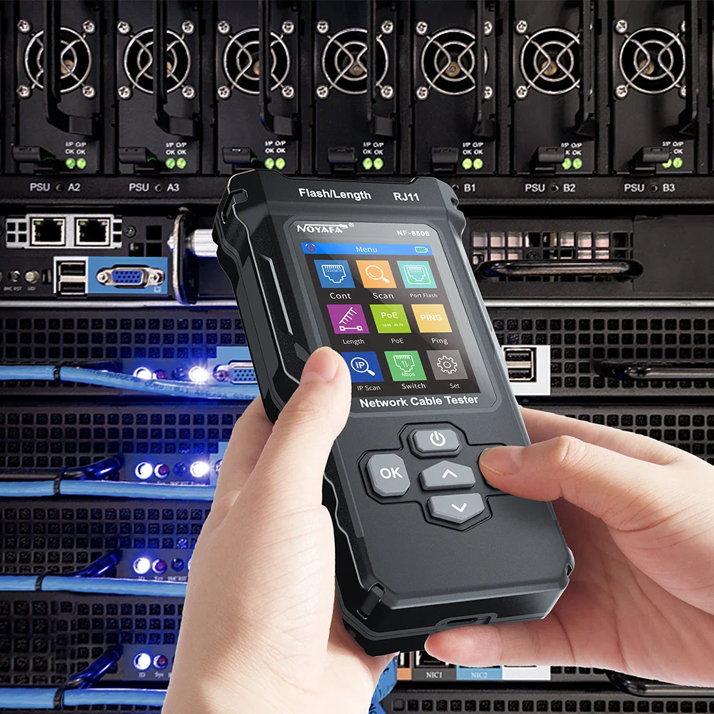 NOYAFA NF 8506 Multifunction Ethernet Cable Tester IP Scan Ping Poe Test Wire Continuity Test RJ45 RJ11 Network Cable Tracker - Image 4