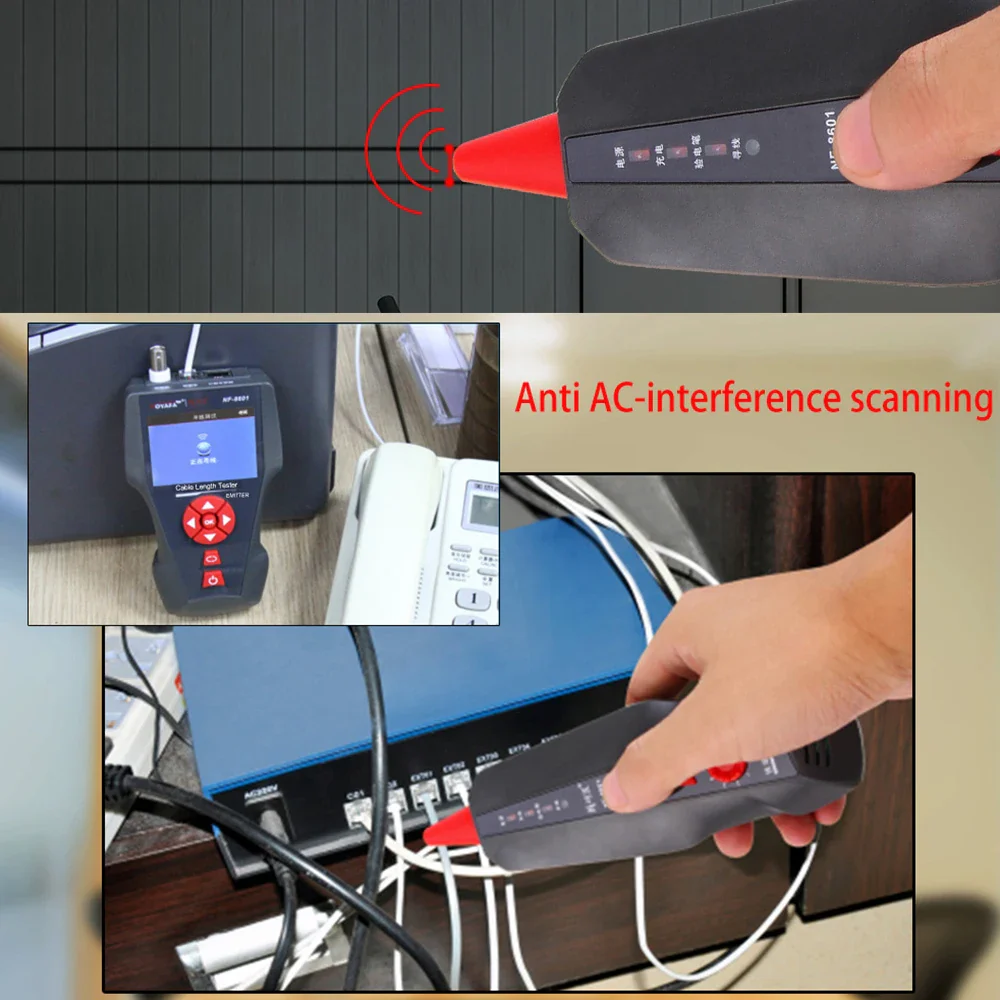 NOYAFA NF-8601W  Network Cable Tester TDR Length Test Multipurpose Line Tracker With 8Pcs Remot Line Network Tracker - Image 3