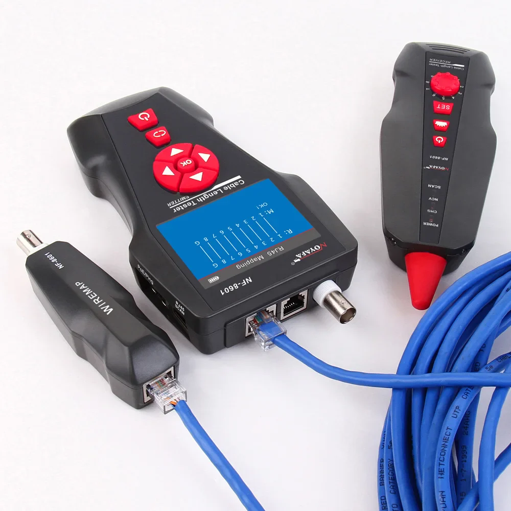 NOYAFA Original  NF-8601W Multifunction Network Cable Tester RJ45 RJ11 BNC POE PING Crosstalk Test Network Wire Cable Tracker - Image 2