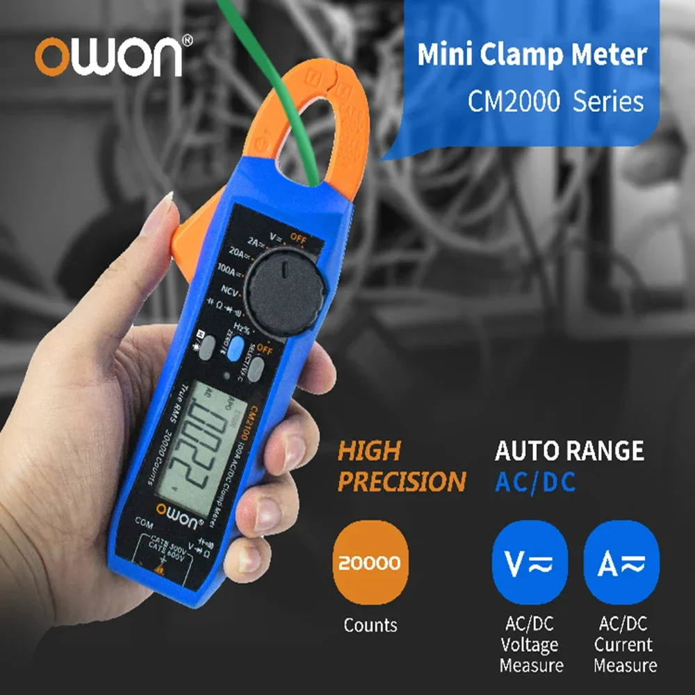 OWON CM2100 CM2100B Digital Multimeter High-Precision 20000 Count AC/DC Current Clamp Tester True RMS VFC Diode Portable Ammeter - Image 5
