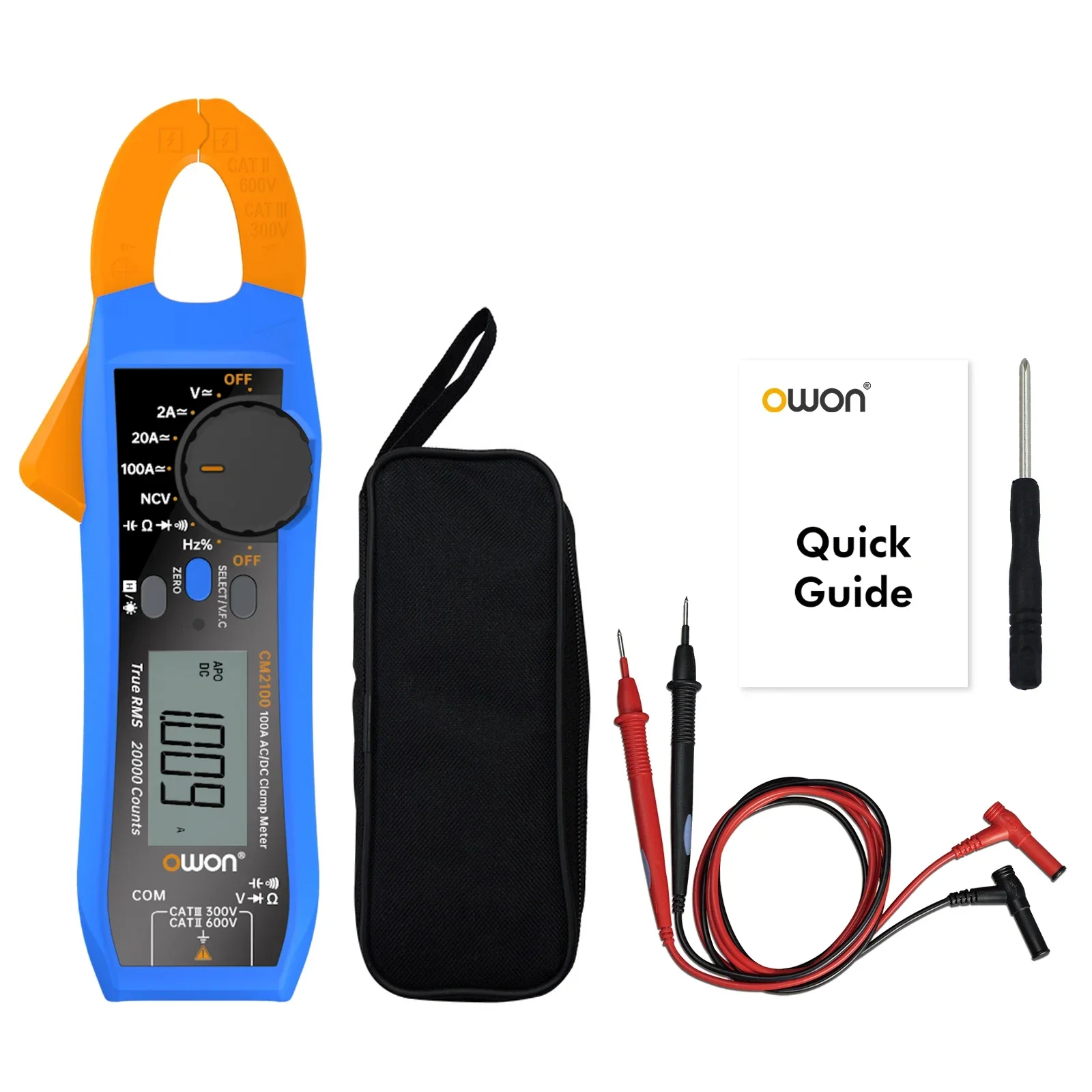 OWON CM2100 CM2100B Digital Multimeter High-Precision 20000 Count AC/DC Current Clamp Tester True RMS VFC Diode Portable Ammeter - Image 6