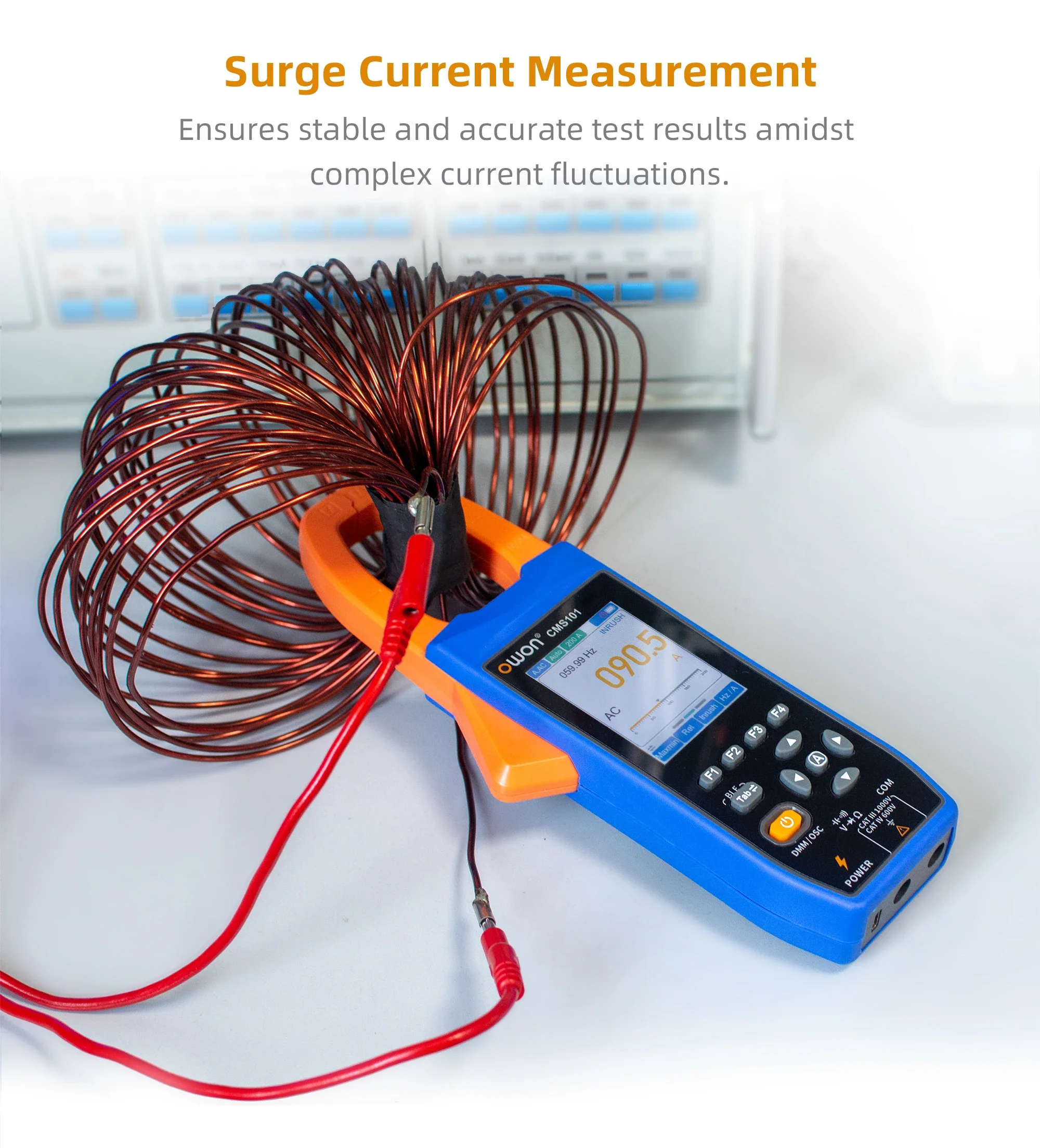 Owon CMS101 3 in 1 1000A AC/DC Clamp Meter+ Oscilloscope Bluetooth Recorder Function 18650 Lithium Battery NCV Digital Multimet - Image 6