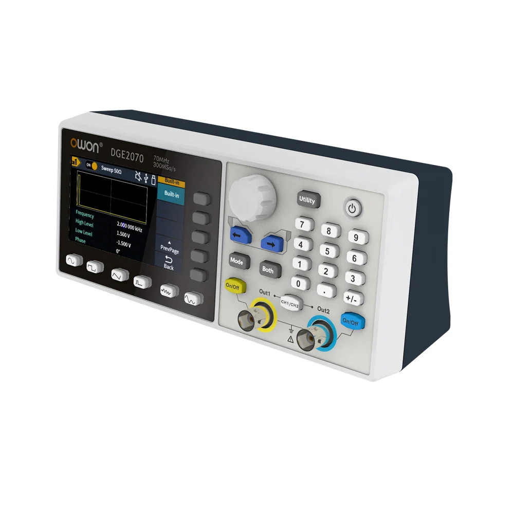 OWON DGE2035 DGE2070 Arbitrary Waveform Generator 2 Channels 35Mhz 70Mhz Bandwidth 14Bits 300MSa/s Sample rate - Image 3