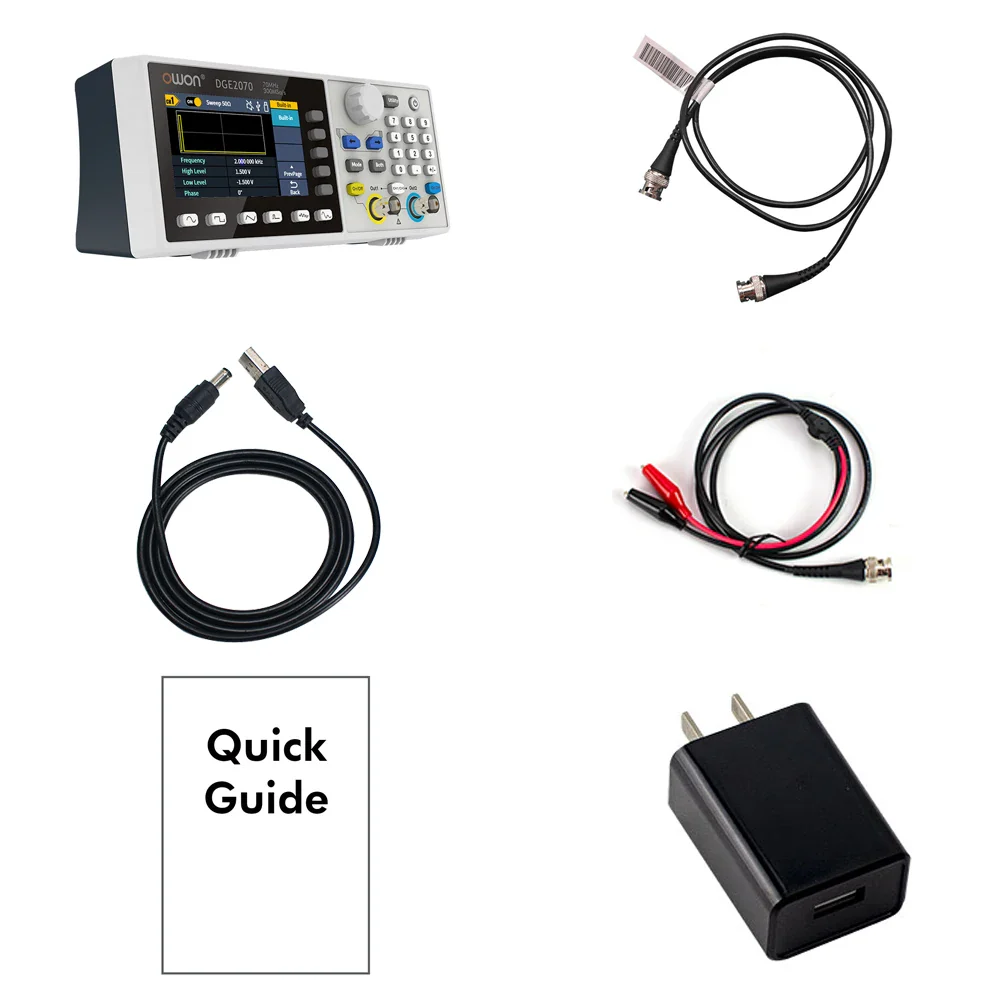 OWON DGE2035 DGE2070 Arbitrary Waveform Generator 2 Channels 35Mhz 70Mhz Bandwidth 14Bits 300MSa/s Sample rate - Image 6