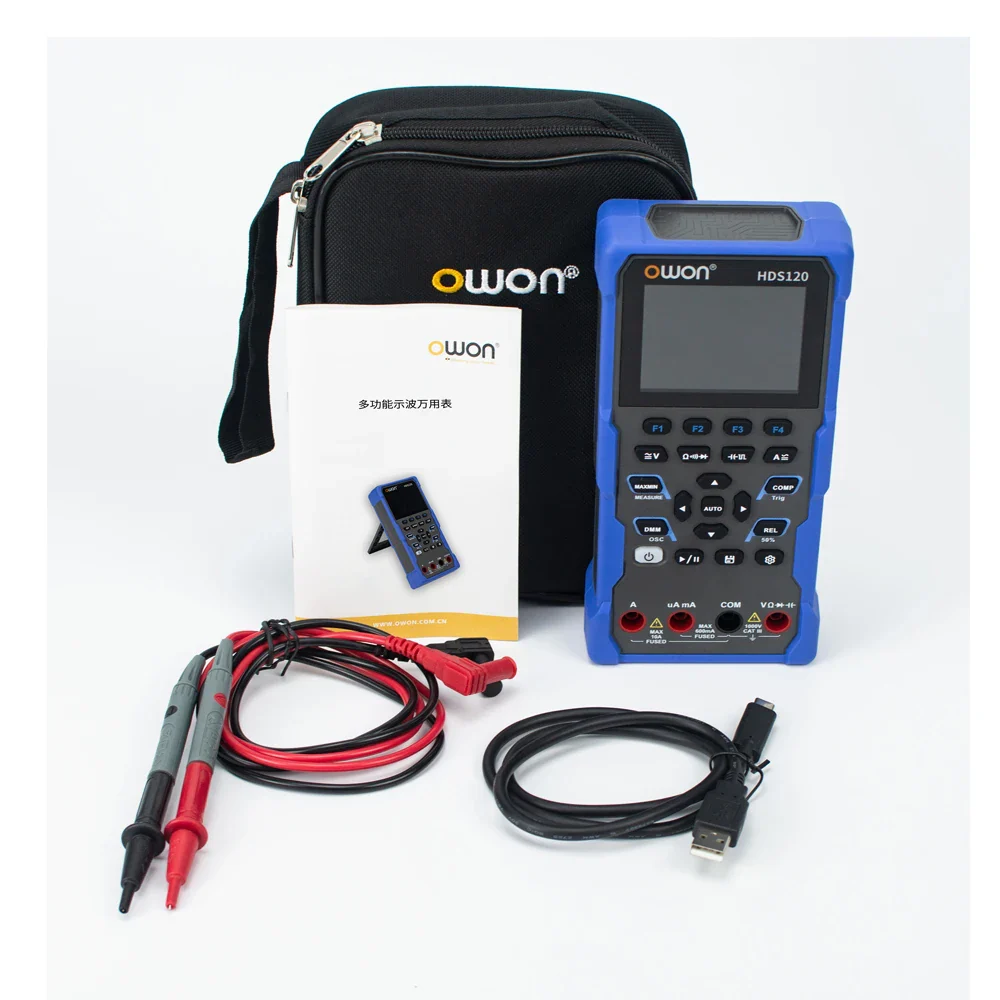 OWON HDS120 Oscilloscope Multimeter,4 1/2 Digit True RMS Multimeter,1MHz Digital Oscilloscope,AC DC Voltmeter Current Measure - Image 6